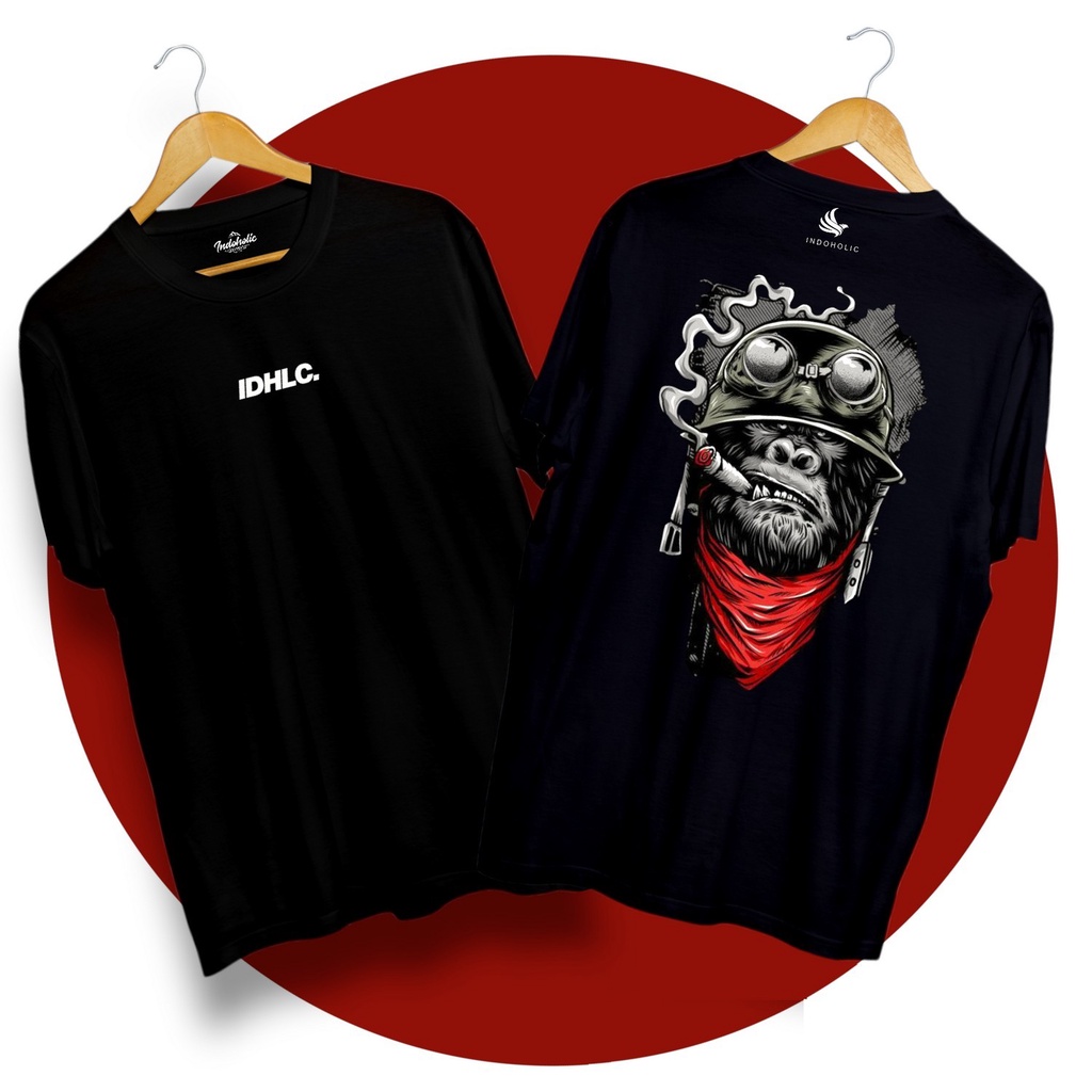 Indoholic kaos pria kaos wanita kaos distro baju kaos pria kaos oversize kaos polos H&amp;M Kaos Cewek Kaos Murah Nasa Kaos Surfing Mongkey Soldier Pilot