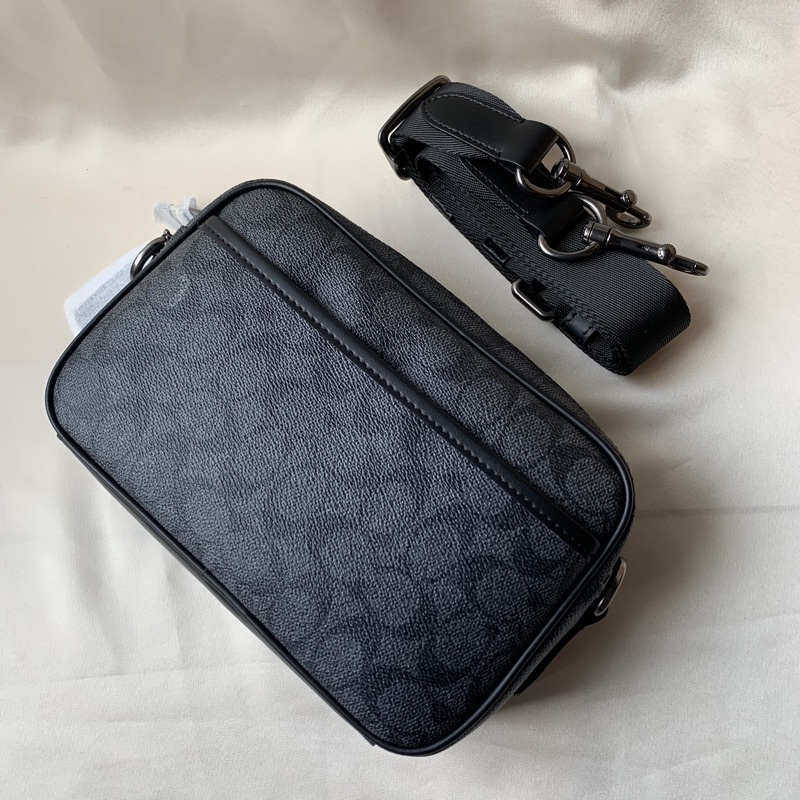 Coach Academy Crossbody BlackBox In Signature Canvas (69333) - Black