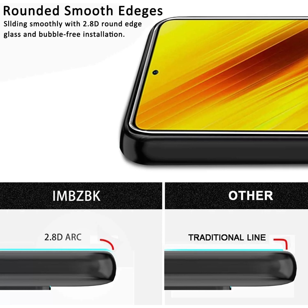 Tempered Glass Pelindung Layar Depan Dan Lensa Kamera 2 In 1 Untuk Xiaomi Poco X3 Nfc