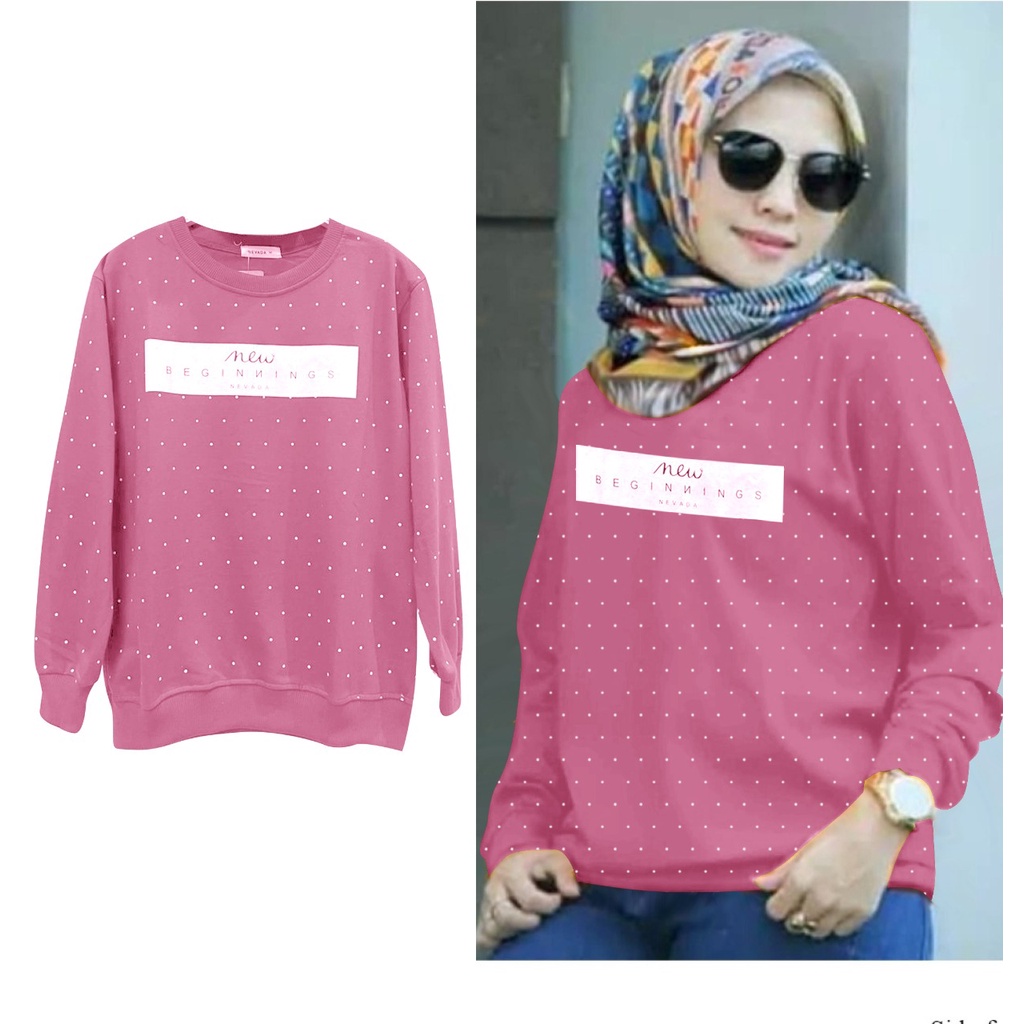 BLOUSE BEGINS 3 UKURAN L/XL/XXL JUMBO ATASAN WANITA MUSLIMAH /BLUS TERARU GOOD QUALITY-DUSTY