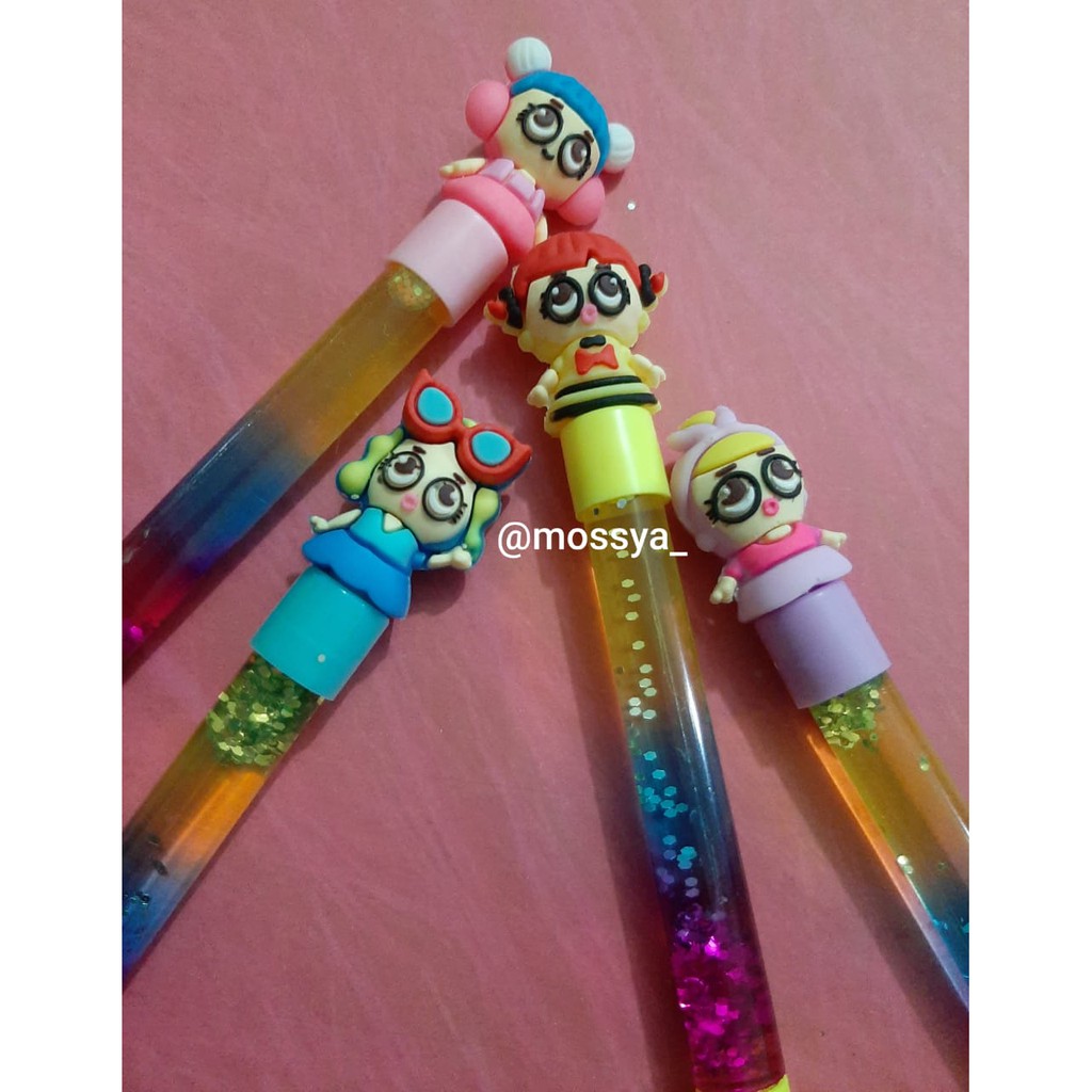 

MOSSYA Pulpen Gel Karakter LOL Glitter Lucu Imut Cantik