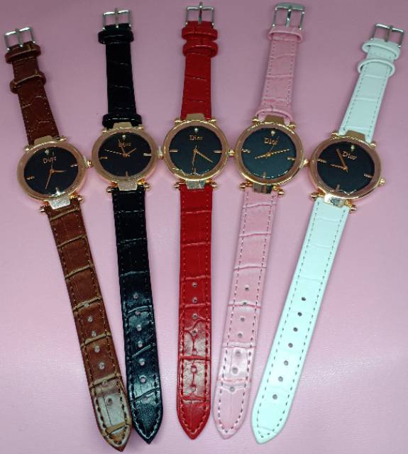 Ready 5 Warna Jam Tangan Wanita Diyor Belimbing Case Rose Strap Kulit