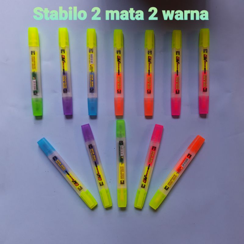 

Stabilo 2 mata 2 warna Twin head highlighter