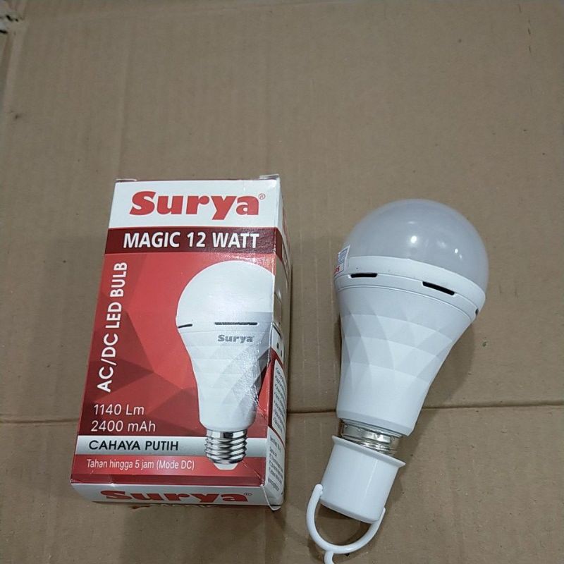 Lampu LED emergency SURYA 12 Watt AC DC