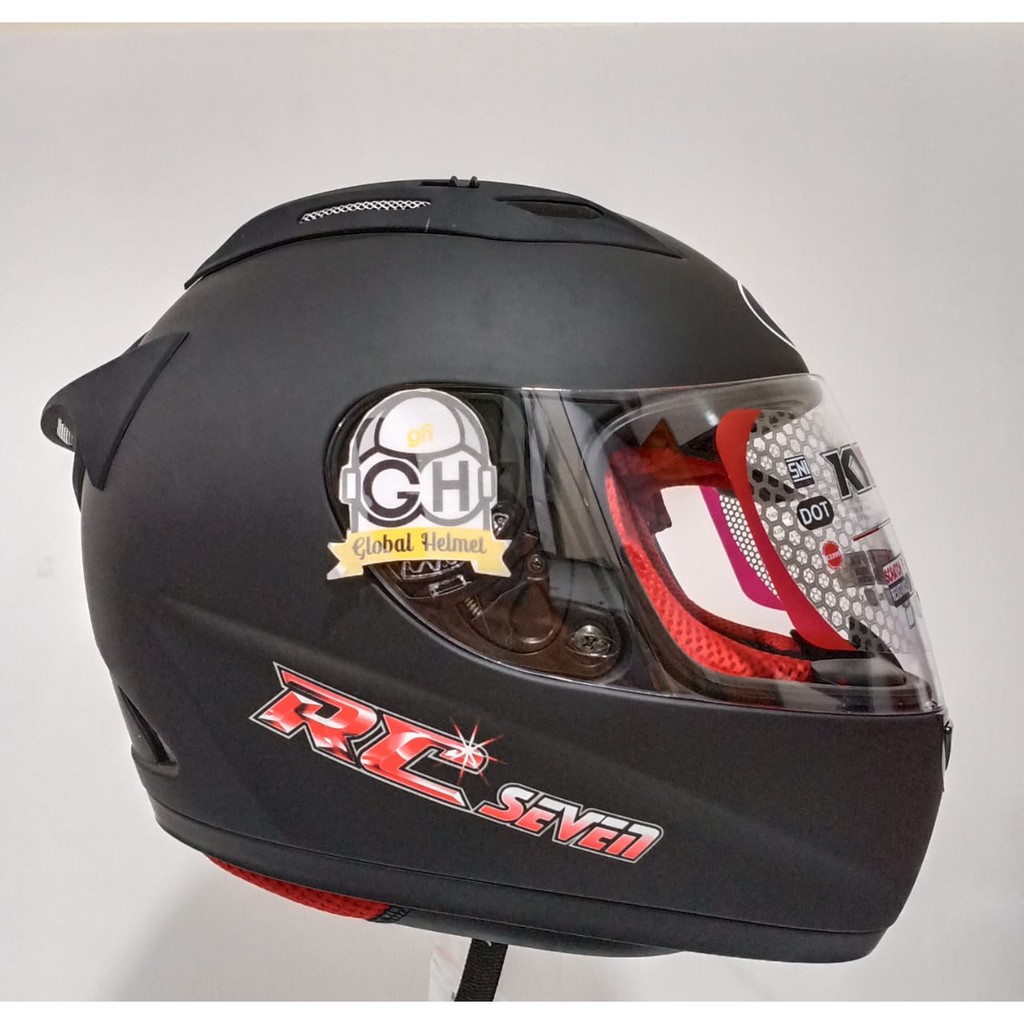 HELM KYT RC7 SOLID BLACK DOFF KYT RC SEVEN SOLID KYT RC 7 SOLID FULL FACE