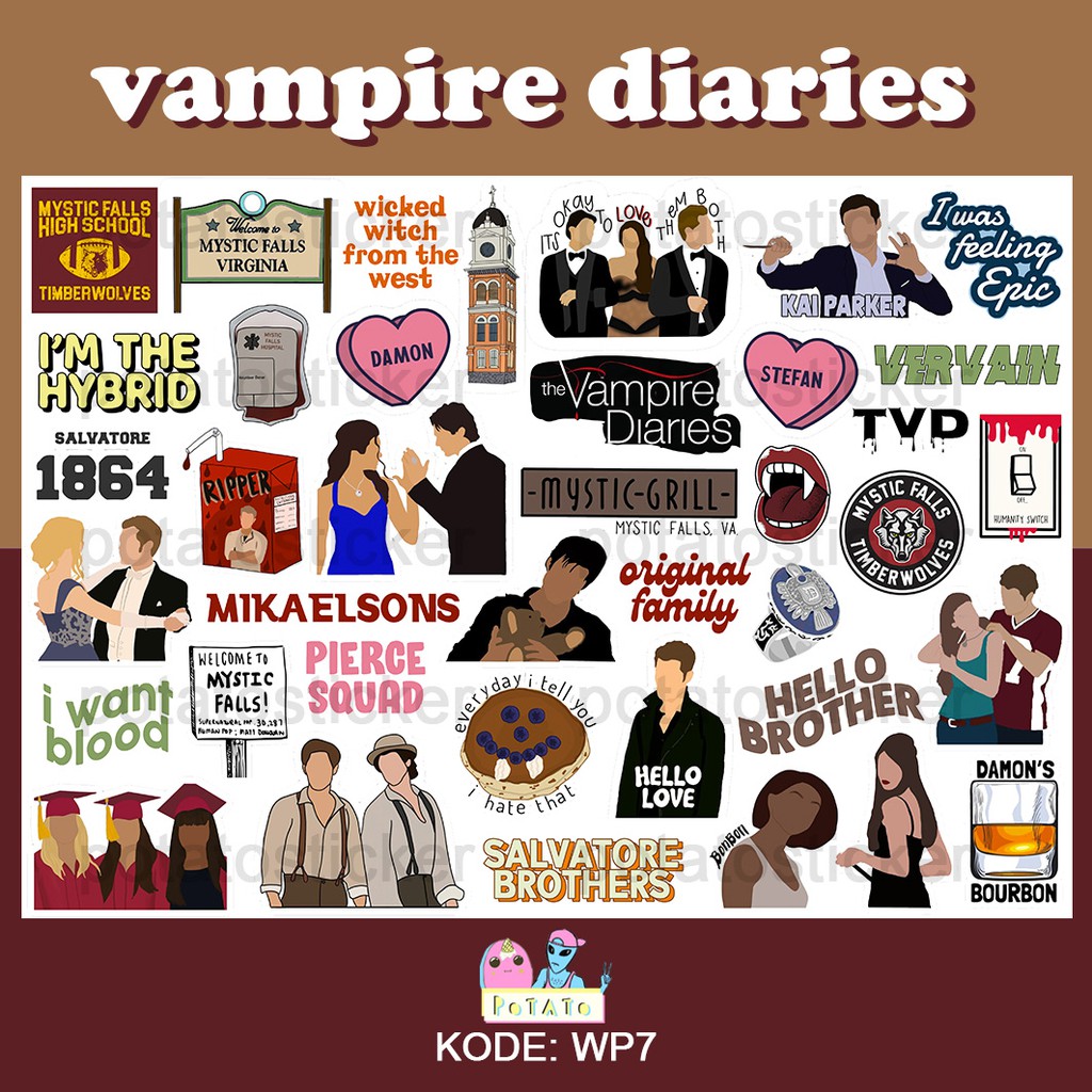 

The Vampire Diaries - Sticker Tumblr (TVD untuk HP, Laptop, Notebook)