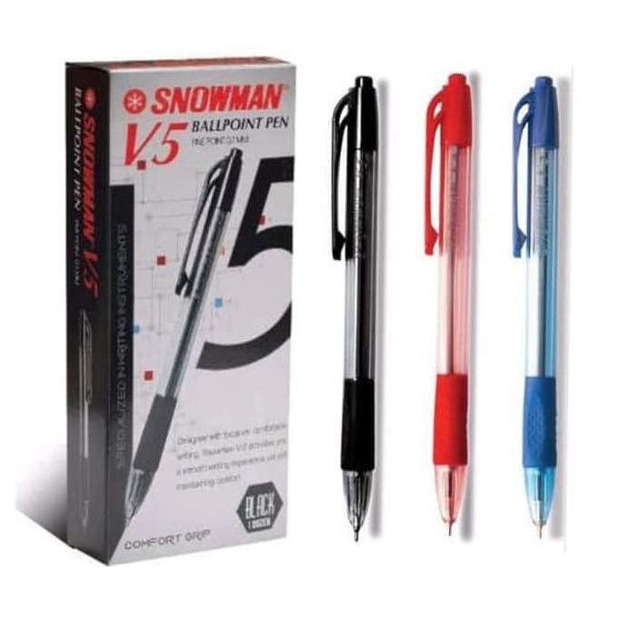 

PEN / PULPEN SNOWMAN V5 0.7MM 1 LUSIN - Hitam PROMO