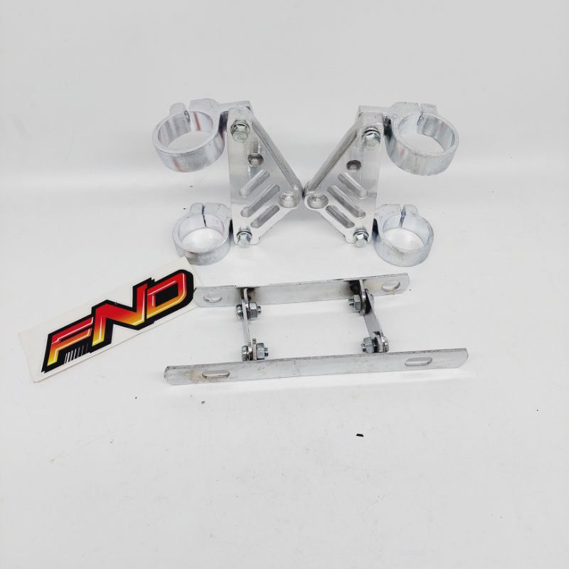 KUPINGAN PANGKON LAMPU PESEK CNC 33/31 SET DUDUKAN PLAT NOMOR PNP MOTOR CB GL MEGAPRO MP NINJA VIXION SCORPIO