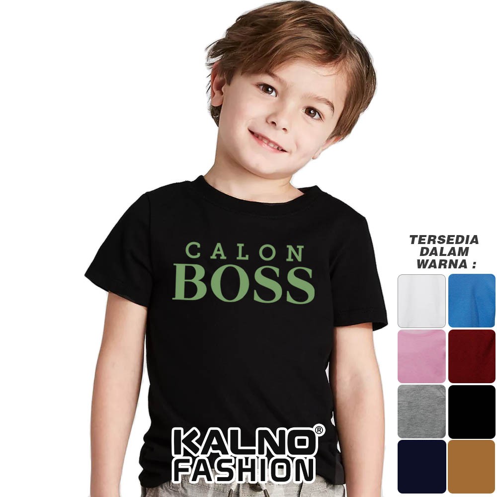 Baju Anak Print calon boss 308 - Anak Anak Umur 1 -  7 Tahun Ukuran S M L XL Bahan Katun polyester