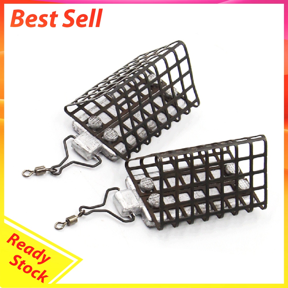 5x Triangle Bait Fishing Trap Basket Feeder Holder Cage Fishing Lure Tackle