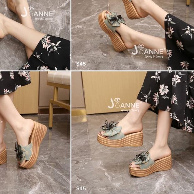 ➼ [ORIGINAL] JOANNE Wedges Sandal Shoes Sepatu Wanita #S45 ♝