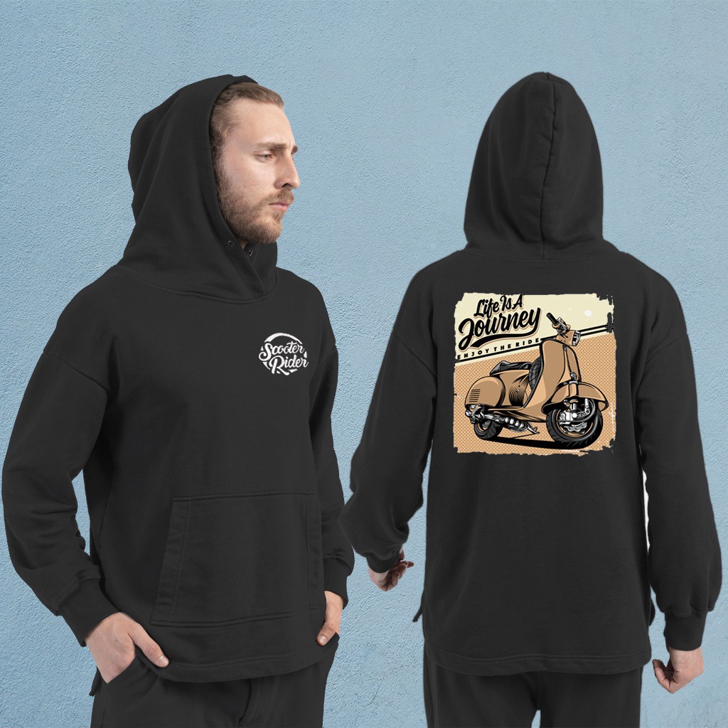 Kaos hoodie pria kaos hoodie bergambar kaos hoodie murah kaos hoodie keren hoodie vespa journey