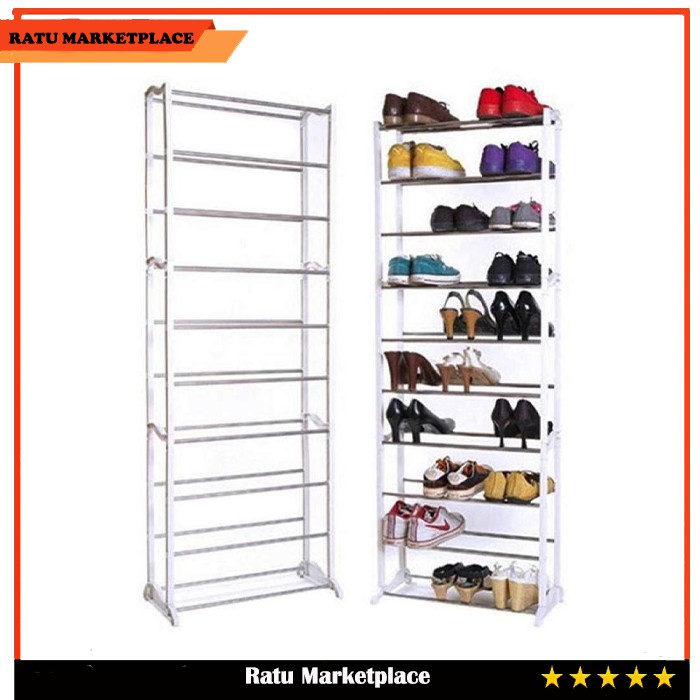 Amazing Shoes Rack 10tingkat Rak Sepatu Ajaib White Xc A168 Shopee Indonesia