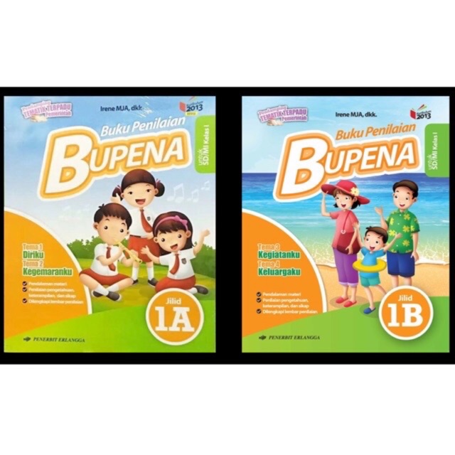 Buku Penilaian Bupena Kelas 1A dan 1B  SD/MI semester 1