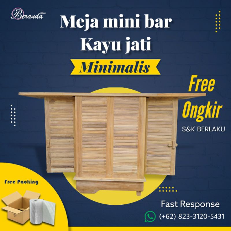 meja bar cafe minimalis termurah-meja bar dapur minimalis kayu jati