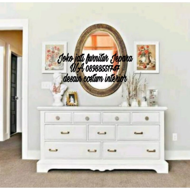 bufet minimalis duco/bufet kayu jati