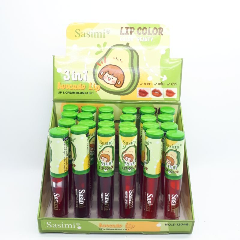 LIP TINT SASIMI PANJANG AVOCADO DONUTS BEAUTY - LUSINAN