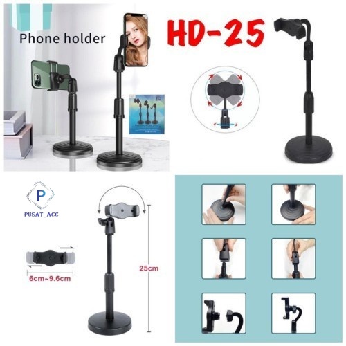 HD25-Stand HP Adjustable Universal HD-25 / Stand Foldable Holder Multifungsi