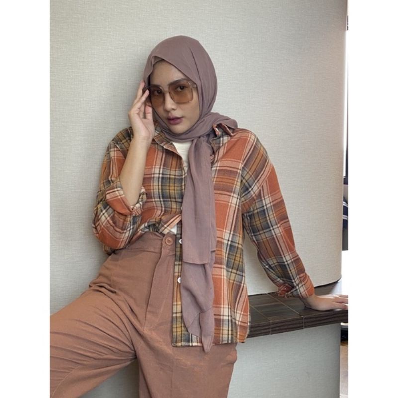 KIMBERLY OVERSIZE FLANEL / KEMEJA FLANEL TARTAN