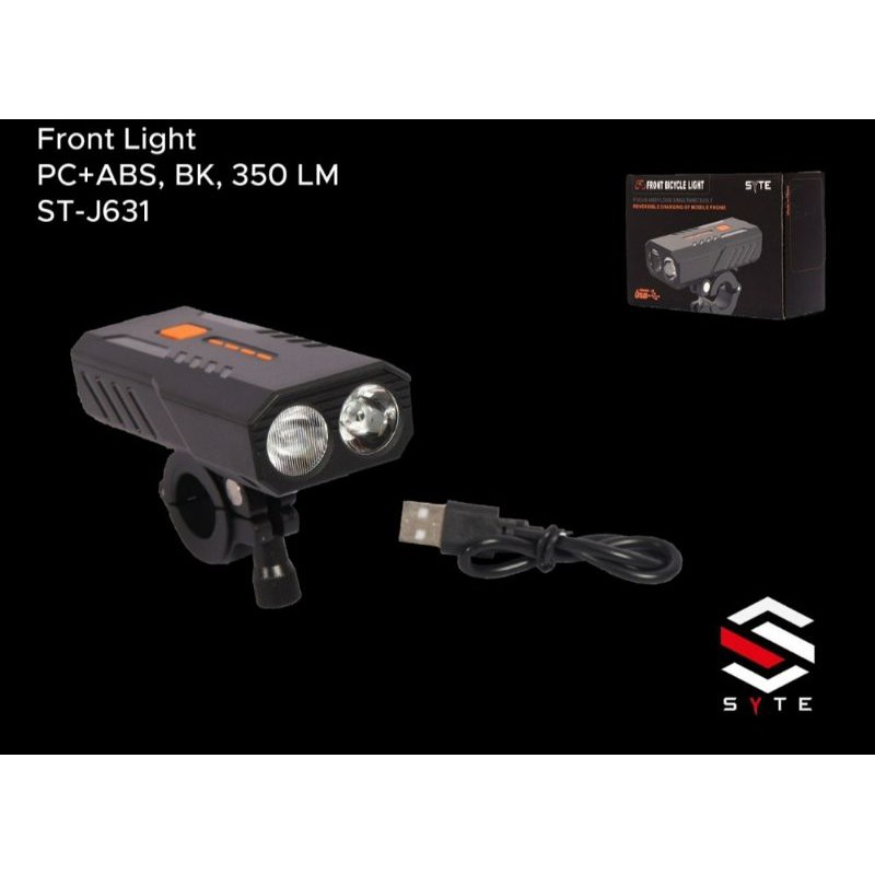 LAMPU DEPAN SEPEDA USB FRONT BICYCLE LIGHT SYTE J631