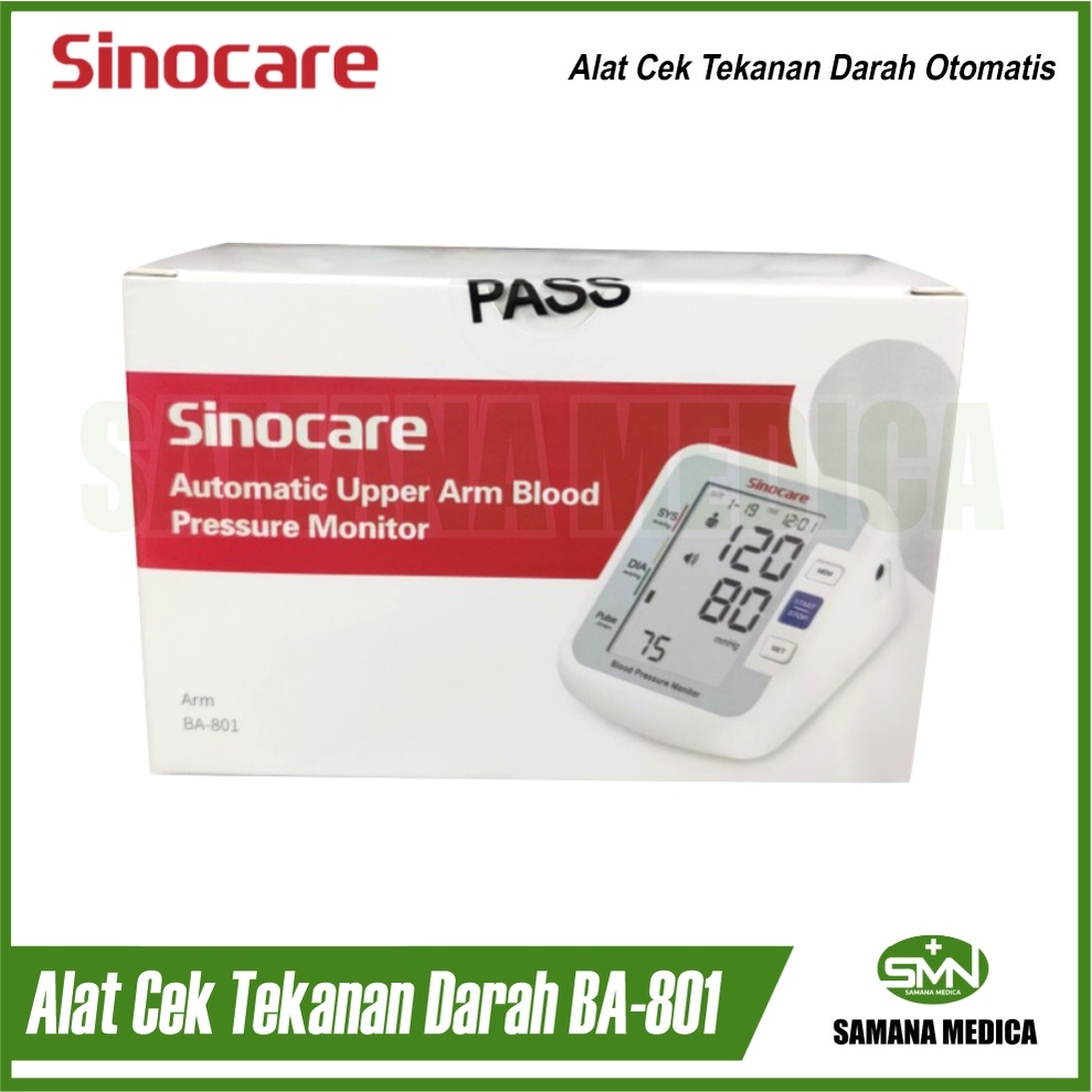 Tensimeter Digital Sinocare Sinoheart BA-801 Dengan Suara Alat Cek Tekanan Darah Otomatis SINOCARE Murah Original