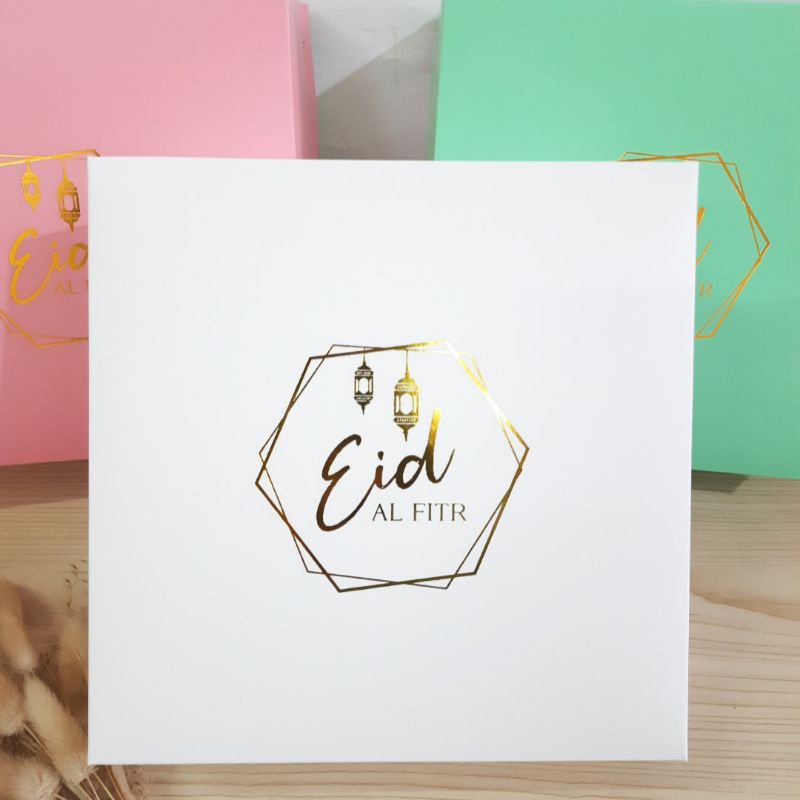 

Dus kue / Box kue dengan LOGO Idul Fitri / box idul fitri /dus lebaran / dus kue lebaran