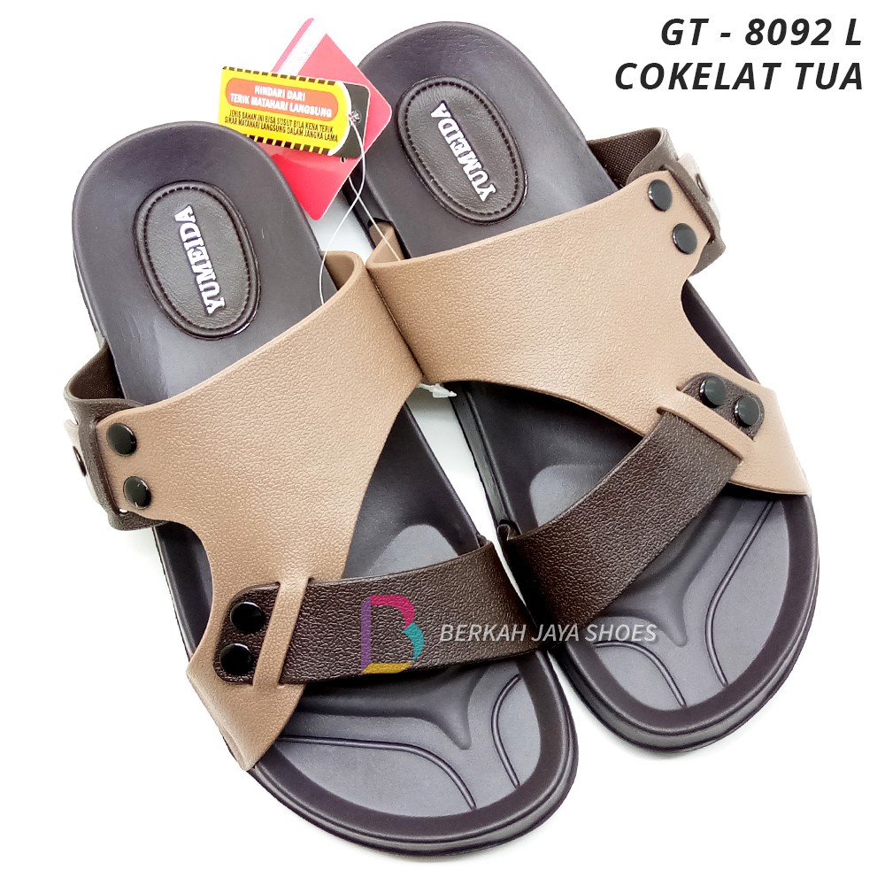 Sandal Pria Karet - Sandal Slop Pria Yumeida GT-8092 L Varian Warna