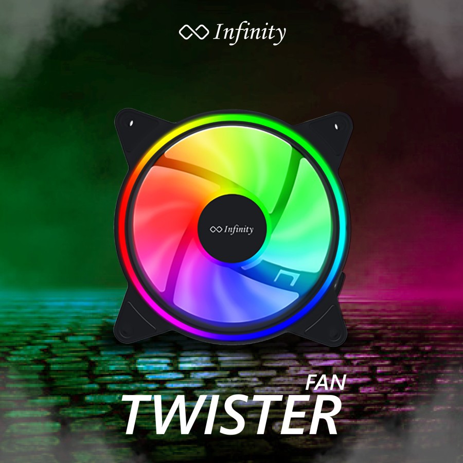 FAN CASE INFINITY TWISTER RGB 12cm 120mm SINGLE