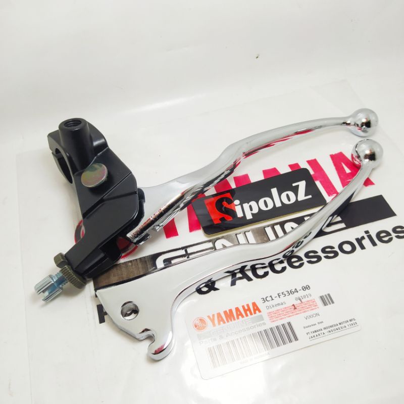 handel 1 set vixion crom +BAUT+ dudukan spion kiri R15 xabre handle kiri kanan vixion new crom vixio