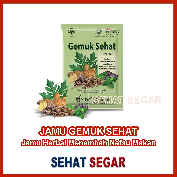 Jual Sido Muncul Jamu Gemuk Sehat Sidomuncul Herbal Menambah Nafsu