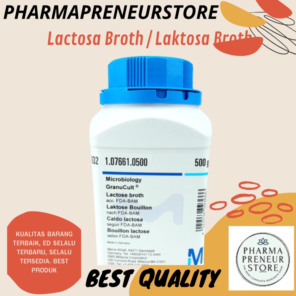 LACTOSE BROTH / LAKTOSA BROTH PRO ANALISA 10 GRAM KEMASAN MERCK BEST QUALITY