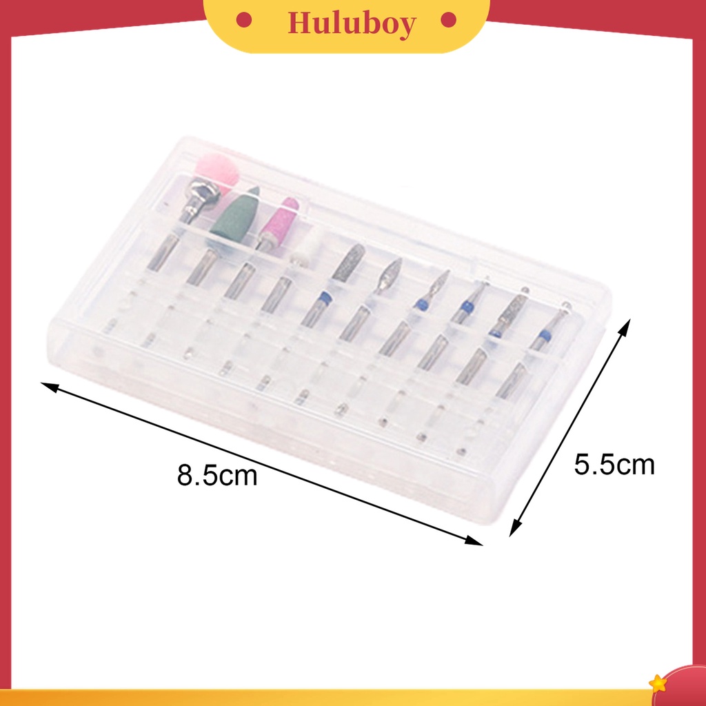 Huluboy Huluboy♡ 10pcs / Set Mata Bor Poles Kuku Bahan Tungsten Steel Tahan Lama Untuk Manicure Wanita