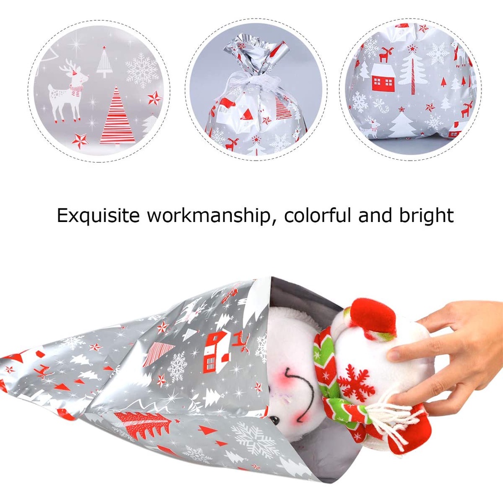 [Christmas Products] 10 Pcs Christmas Kids Santa Claus Snowflake Gifts Candy Bags