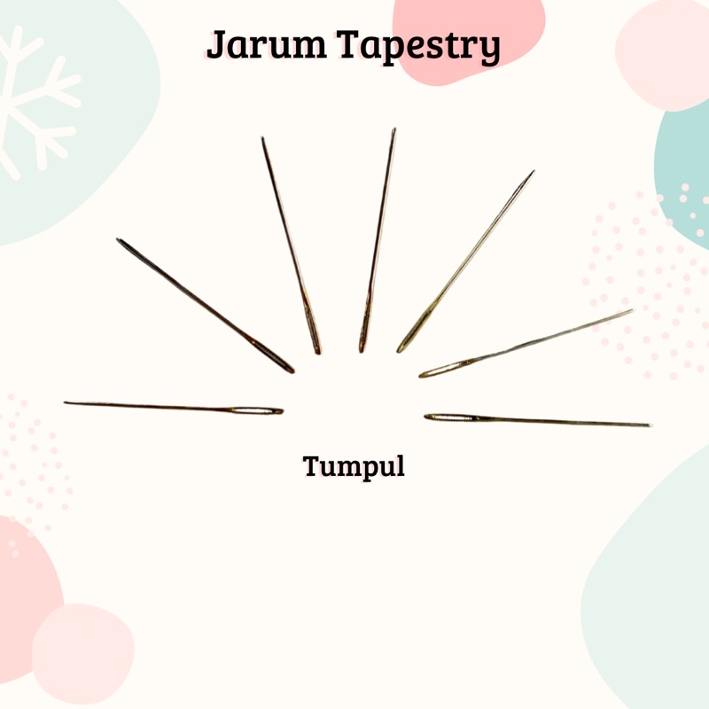 Jarum Tapestry Sulam Benang Pita Tumpul Runcing