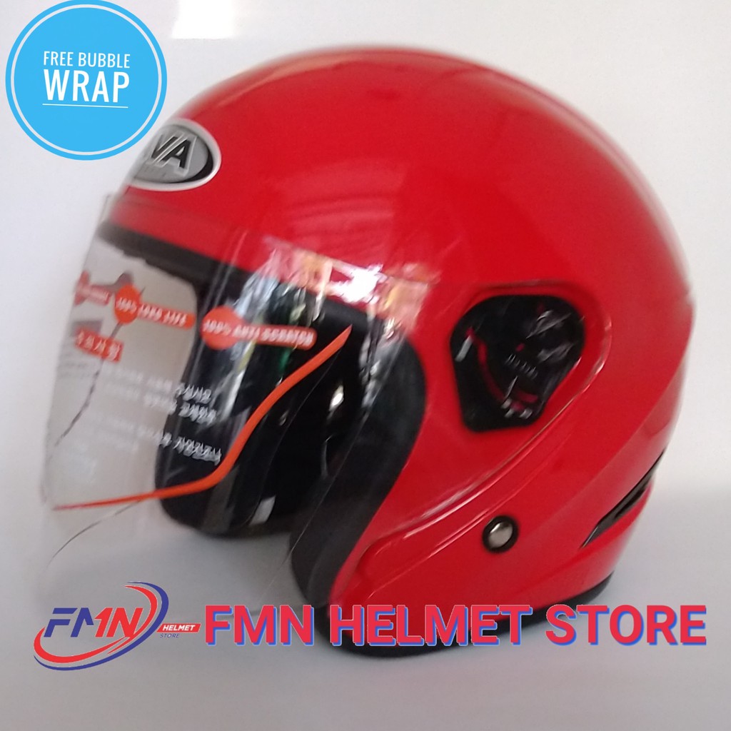 Helm Half Face AVA/BGD Tipe X2 Warna Merah Ferrari