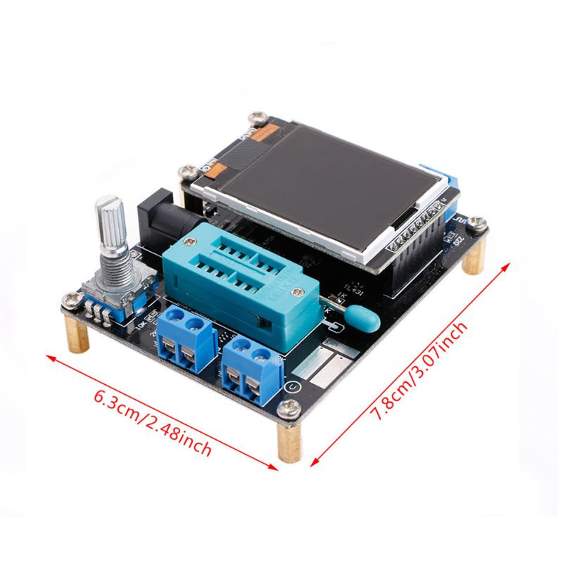 Zzz 1 Set GM328 Transistor Tester Kapasitansi Dioda Kapasitansi Voltase Meter PWM Sinyal Gelombang Kotak Dengan Case