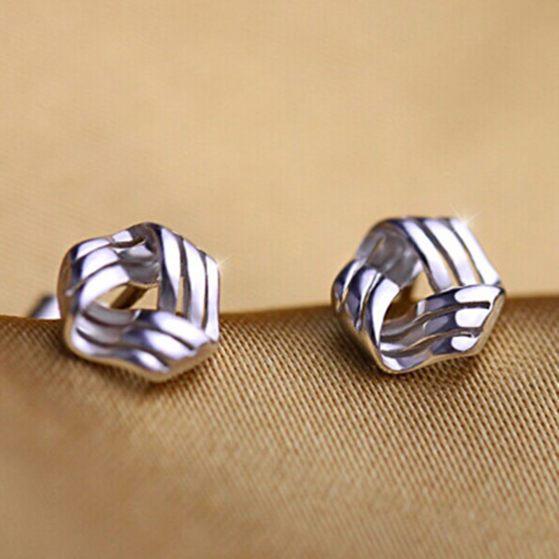 925 anting perak sterling anting-anting wanita dengan perhiasan fashion berlian-M