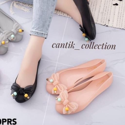 ✰ Sepatu Jelly Wanita Breslin Flat Shoes Ring & Pita 201 - Sepatu Karet Jelly Wanita Flat Shoes 201-