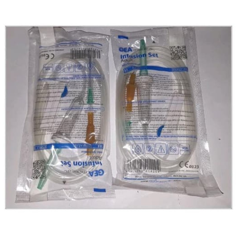 InfuS set Dewasa. InfuS set GEA Dewasa. Adult Infusion Set. Selang infus - GEA