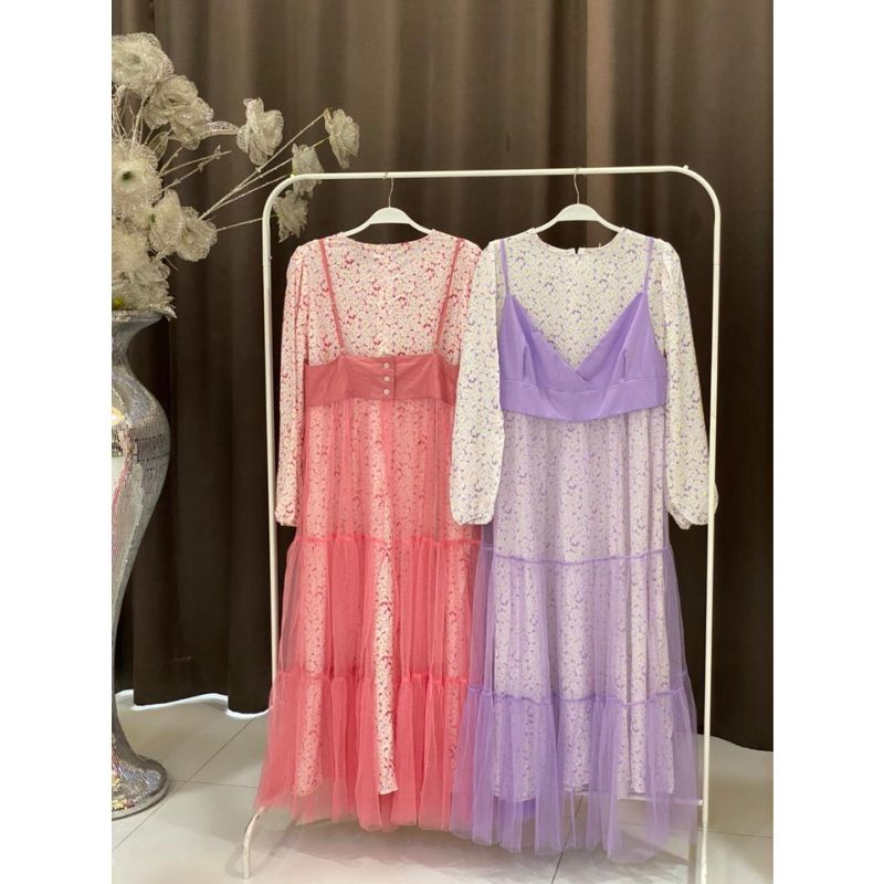 LONG DRESS LiLAC CANTIK BY VIVORIE HIJAB