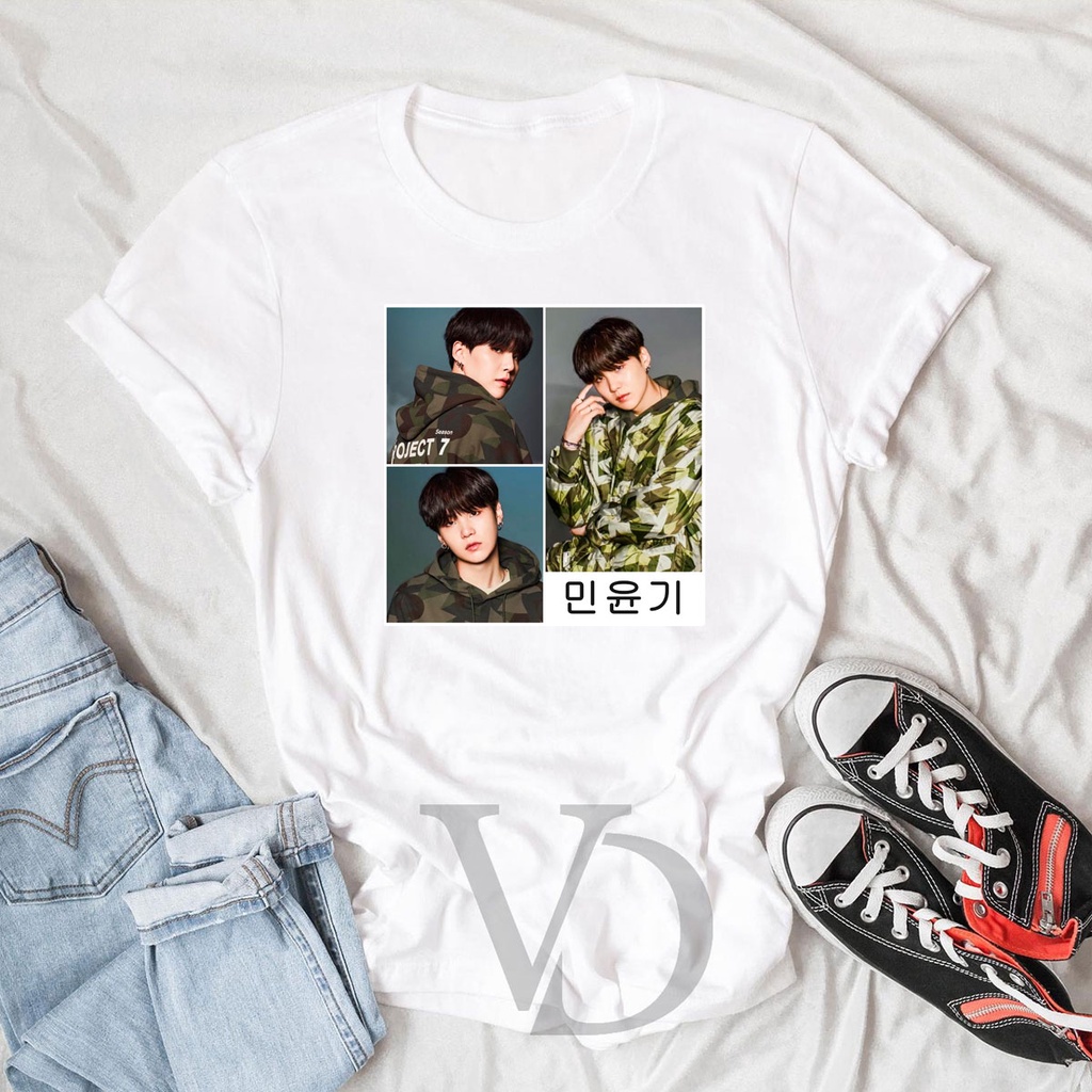 BAJU KAOS SUGA TEE WANITA / BAJU OVERSIZED KOREA KPOP JUMBO