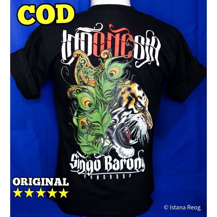 KAOS BUDAYA / KAOS REOG PONOROGO / KAOS MACAN MERAK / JIEGEX JEGEG BARONGAN SINGO BARONG POD001