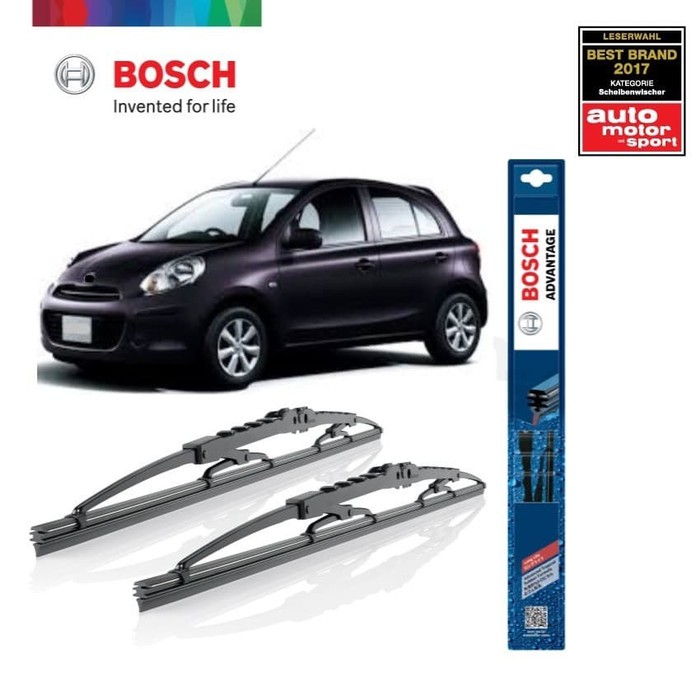 Wiper Blade March BOSCH Sepasang Advantage 14-21&quot; ORIGINAL