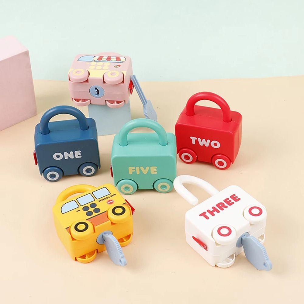 Quinton Keys Matching Toy Colorful Number Matching Mainan Edukasi Dini Sensory Car Toys Keys Car Toy