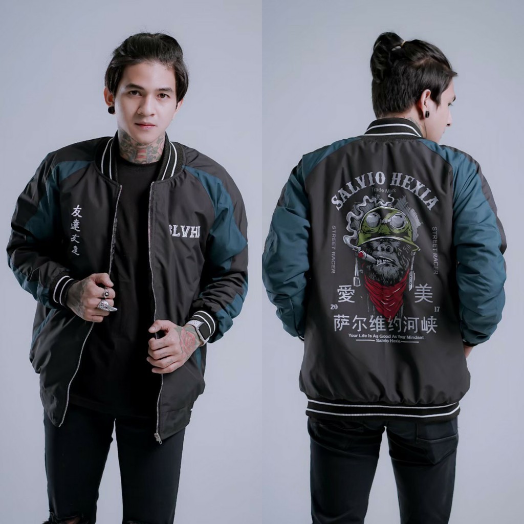 JAKET PRIA - JAKET BOMBER PRIA - JAKET VARSITY - JAKET SALVIO HEXIA-SLVHX GORILA
