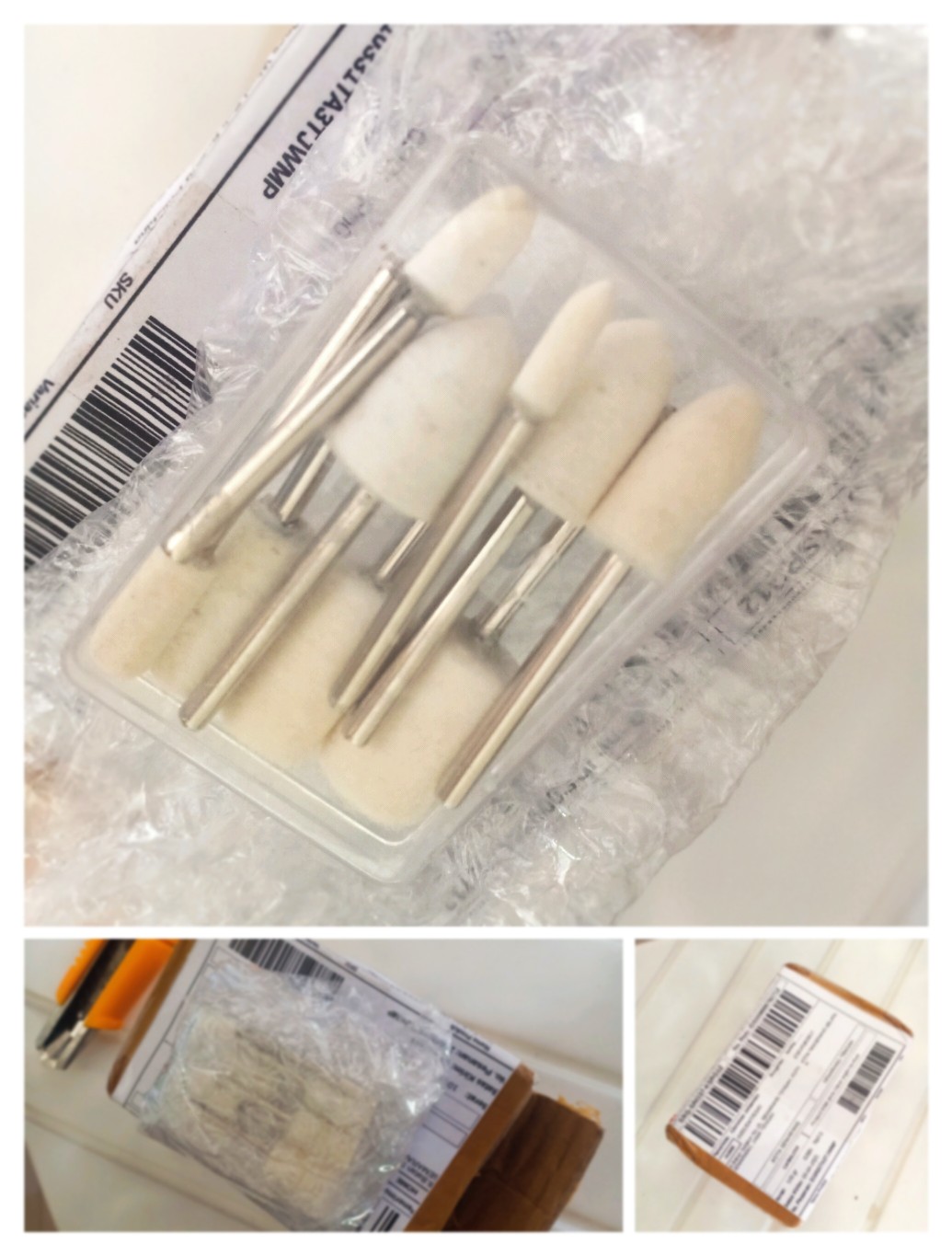 Mata Bor Poles 10pcs Wool Felt Buffing Polishing Mini Grinder Tuner