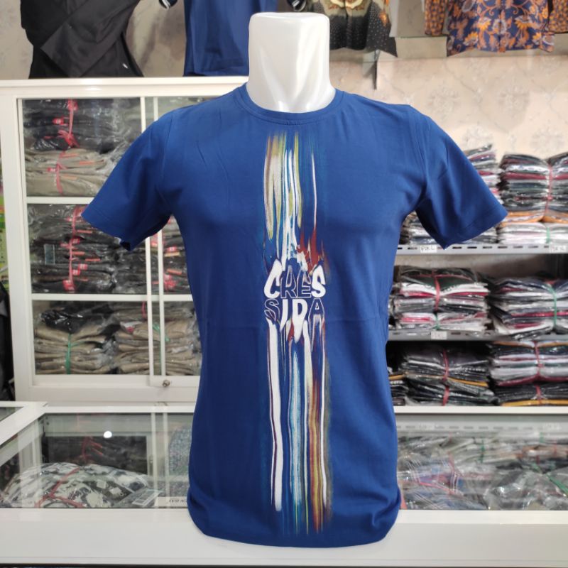 Cressida Kaos Oblong biru Slimfit