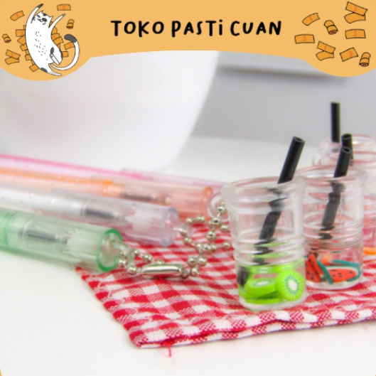 

pulpen pena gantungan lemonade tinta hitam keperluan anak sekolah atk alat tulis kantor pen lucu imut bolpen fancy unik bisa COD termurah import