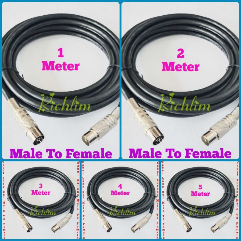 Kabel Loop Out Antena TV Male To Female / Kabel Antena TV Jumper/Paralel