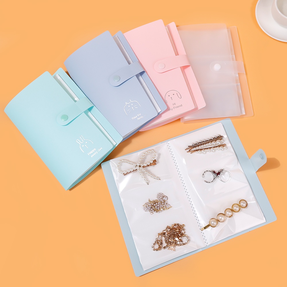 Buku Album Foto Perhiasan Cincin Anting Kalung Gelang Dengan Ziplock Untuk Travel